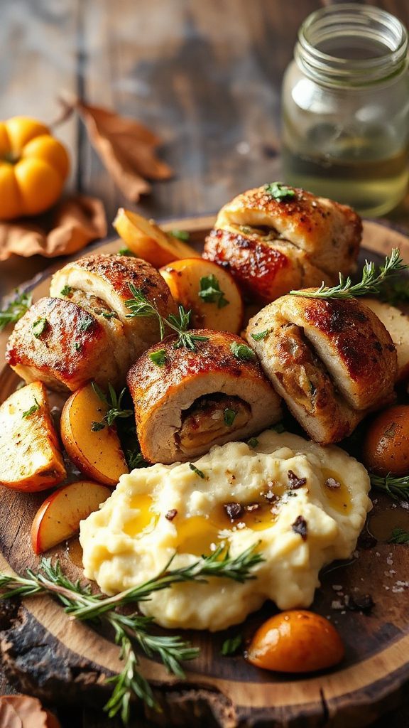 savory stuffed pork medallions
