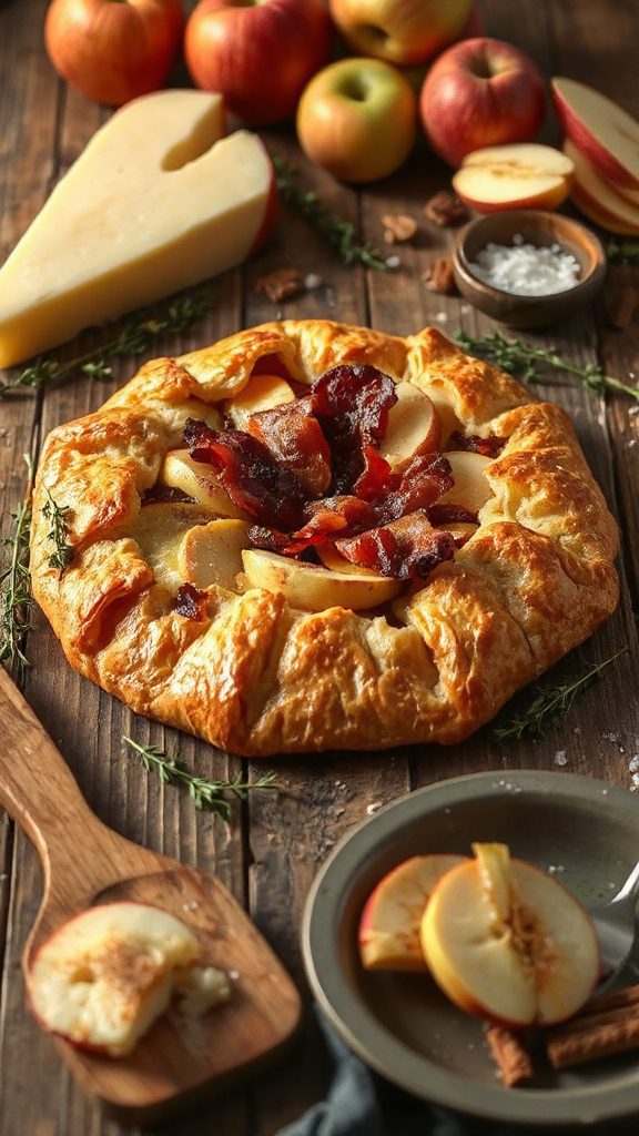 savory sweet apple bacon galette