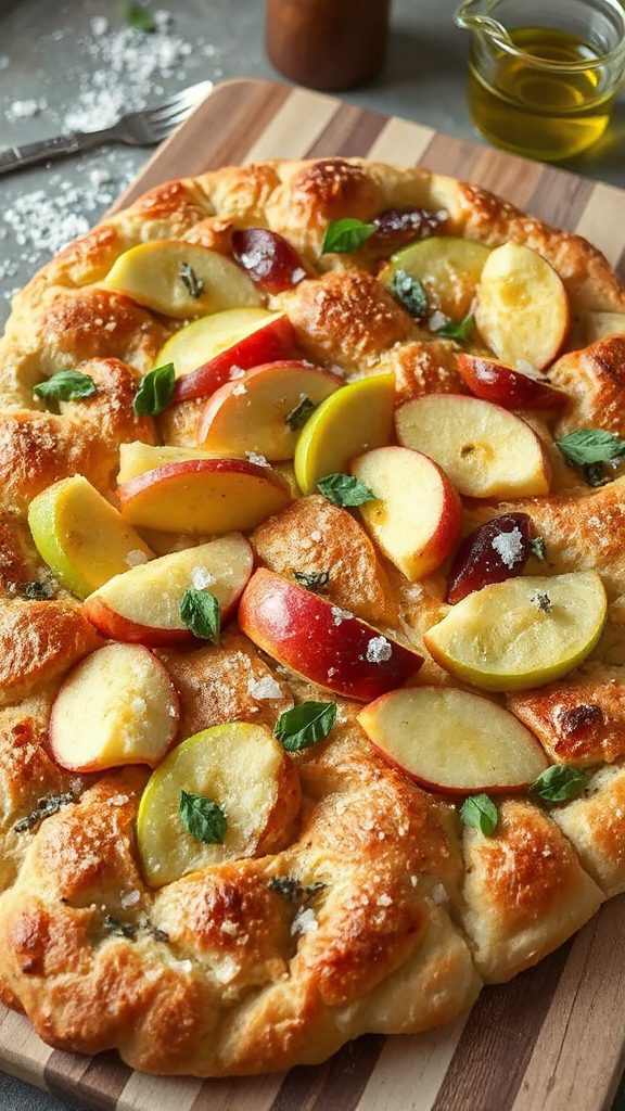 savory sweet apple focaccia