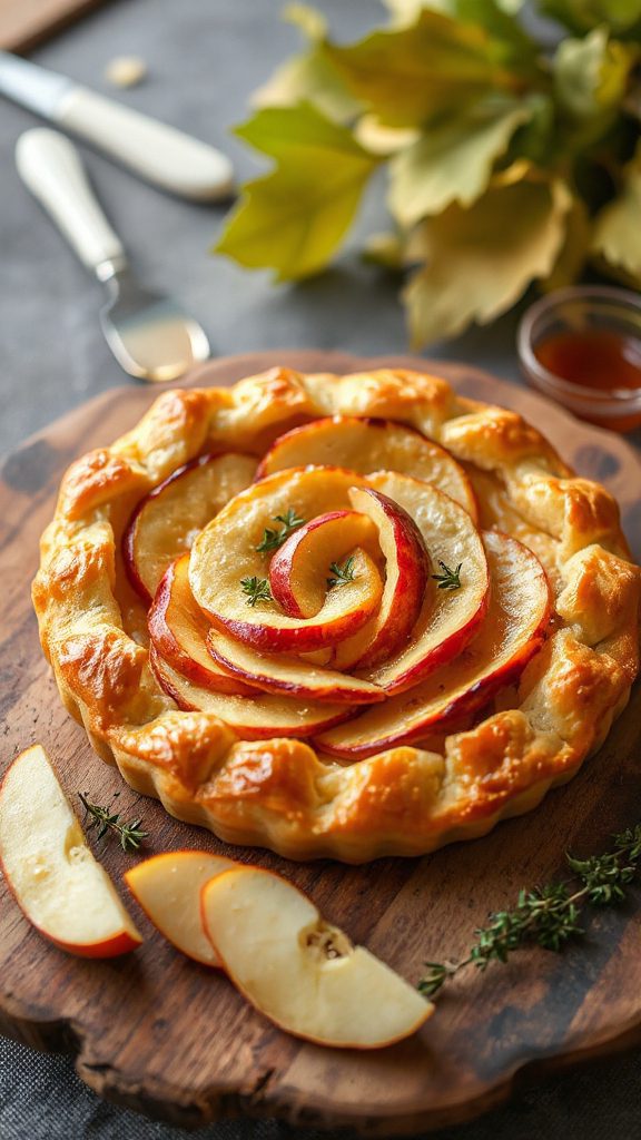 savory sweet apple gruyere tart