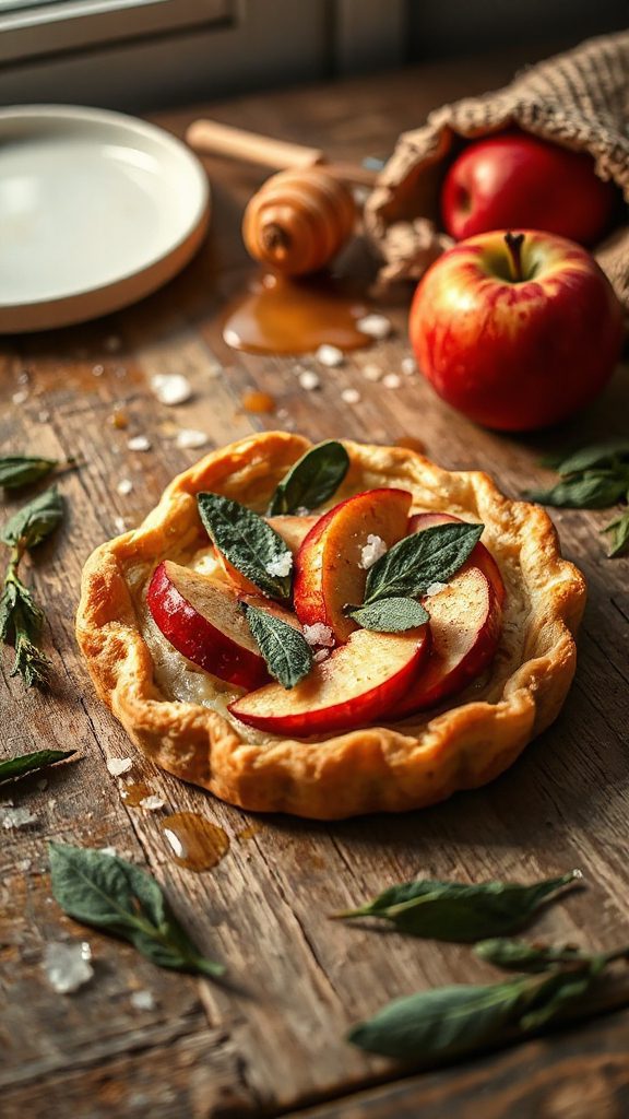 savory sweet apple sage tartlets