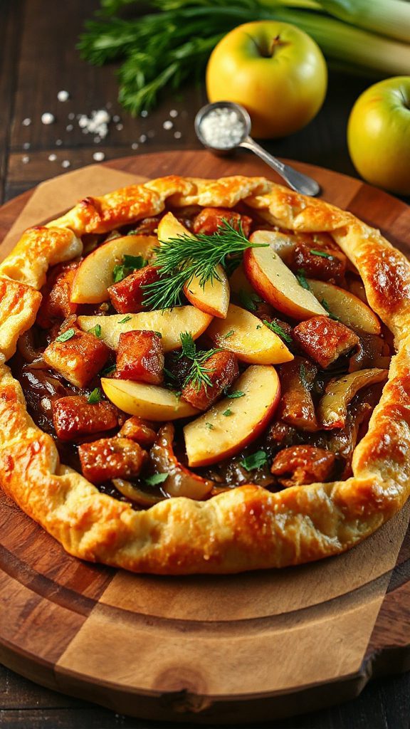 savory sweet caramelized tart