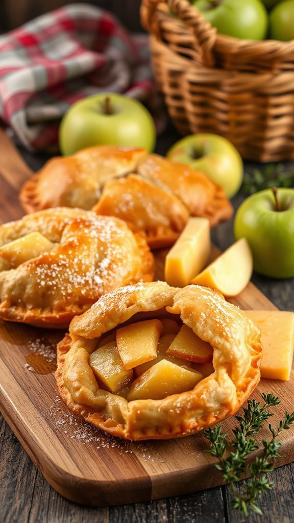 savory sweet cheddar apple pies