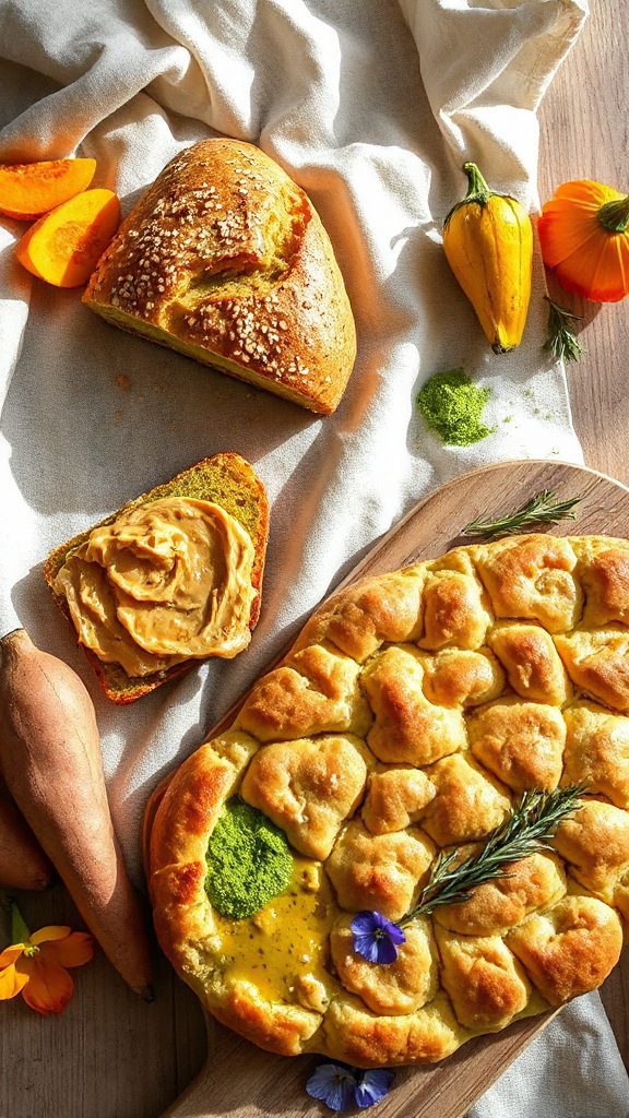 savory sweet potato focaccia