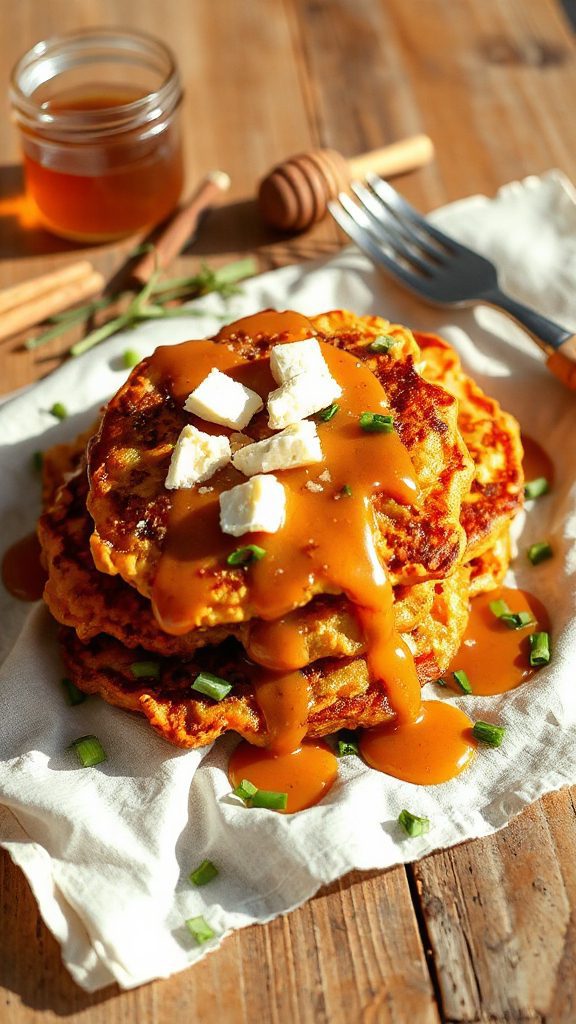 savory sweet potato latkes