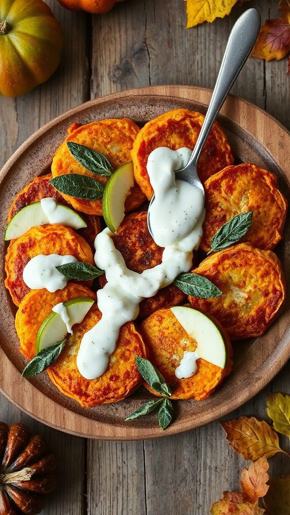 savory sweet potato latkes