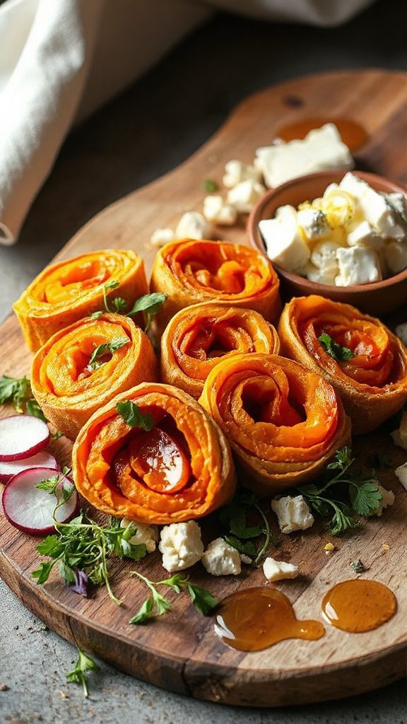 savory sweet pumpkin wraps