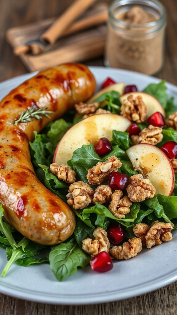 savory sweet sausage apple salad