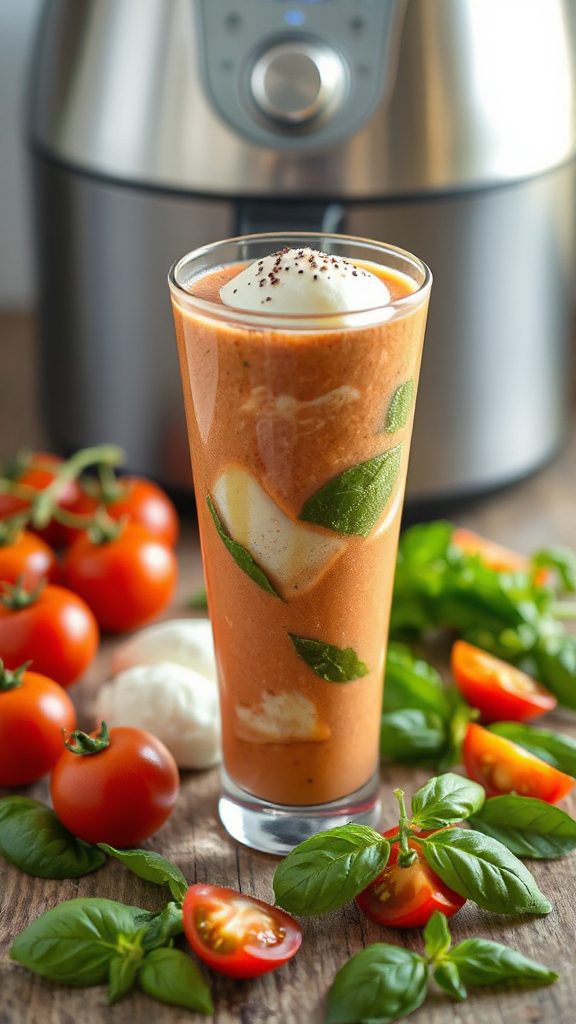savory tomato basil smoothie