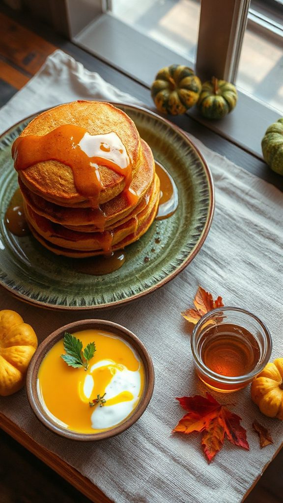 savory vegan pumpkin pancakes