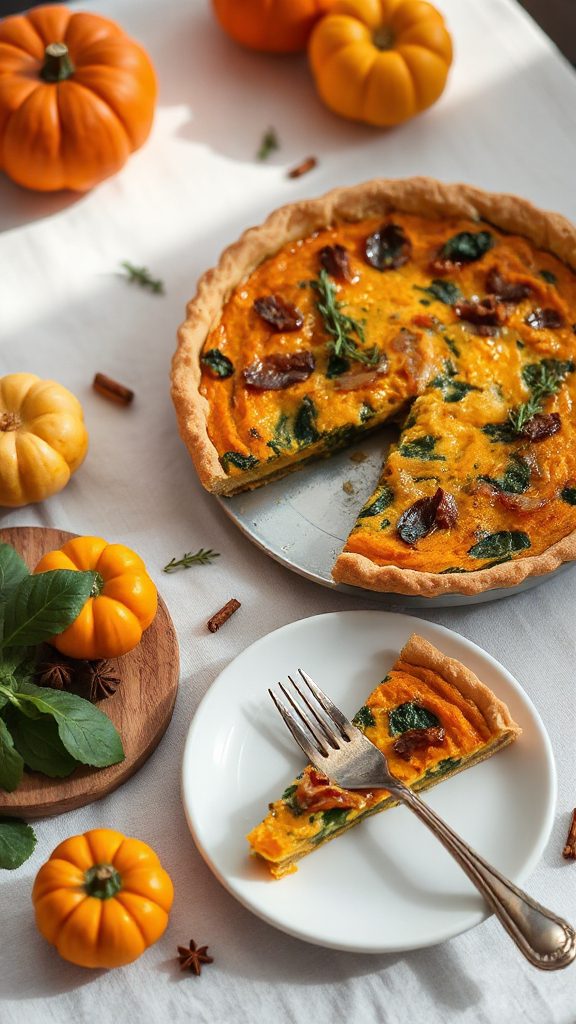 savory vegan pumpkin quiche