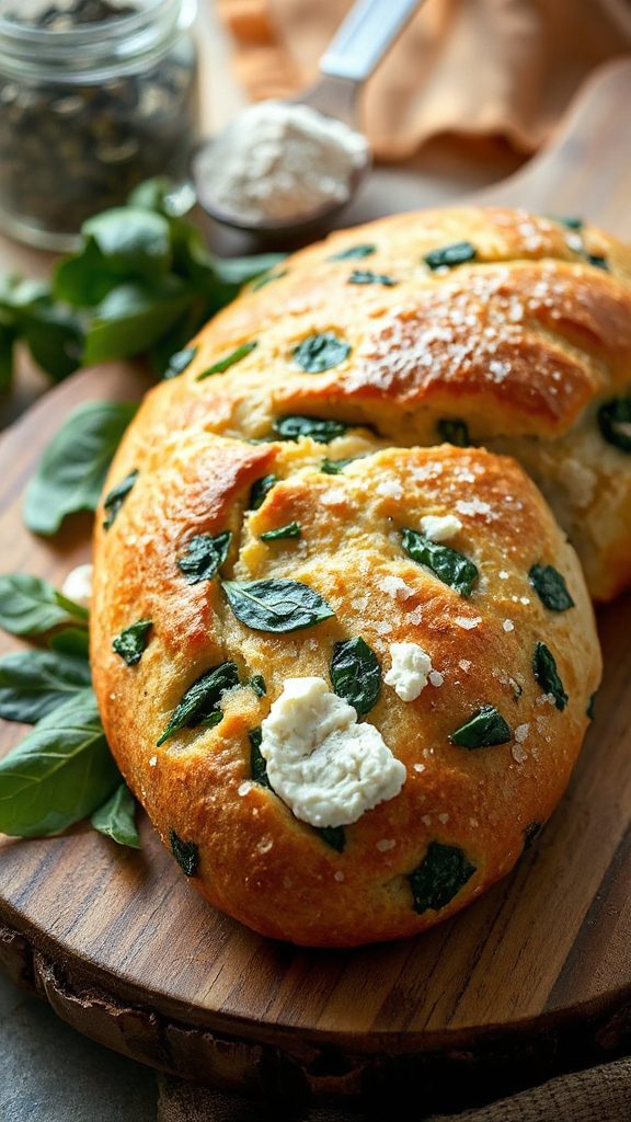 savory vegan spinach loaf