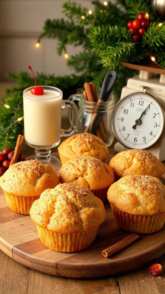 seasonal keto eggnog muffins