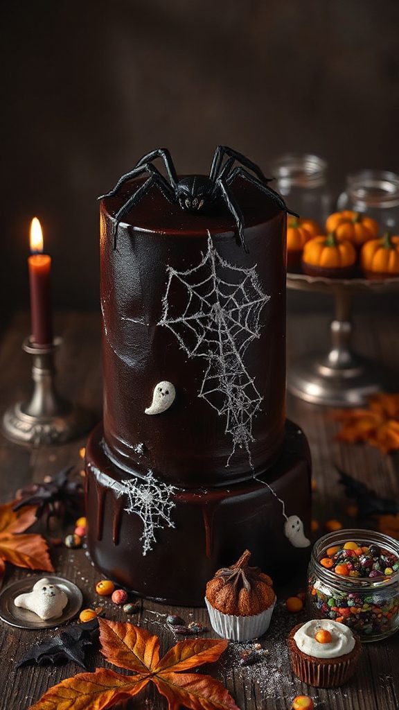 sinister spider web cake