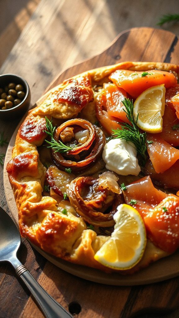 smoked salmon dill galette