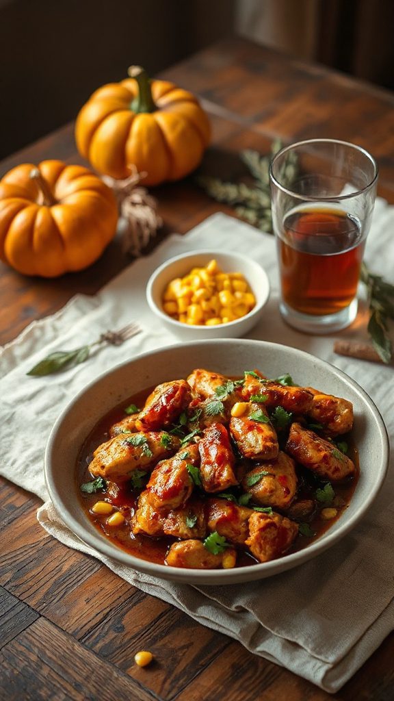 smoky and sweet chicken curry