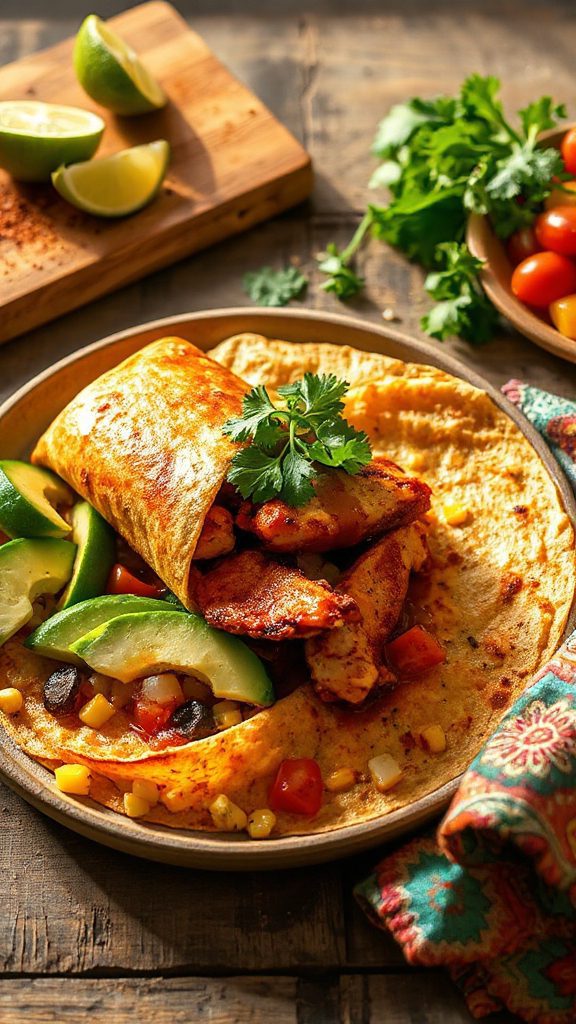 smoky chipotle chicken wrap