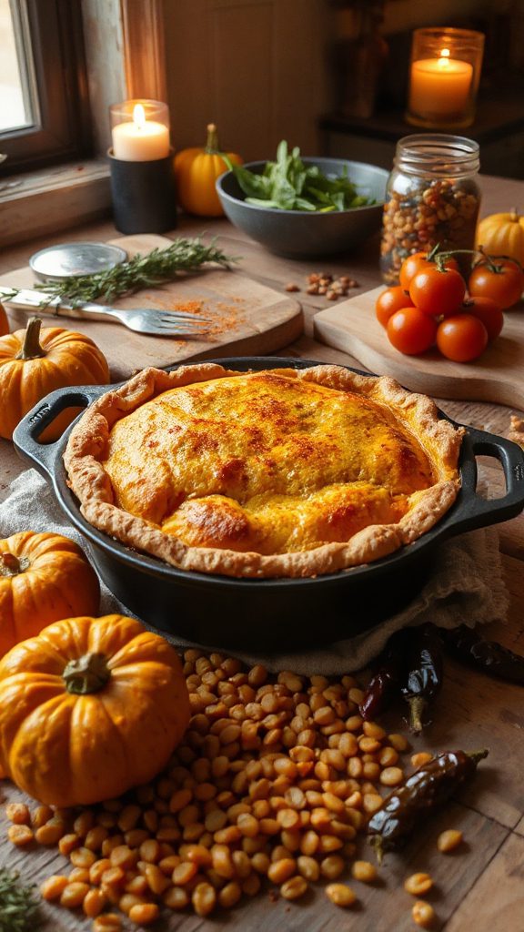 smoky lentil pumpkin pie
