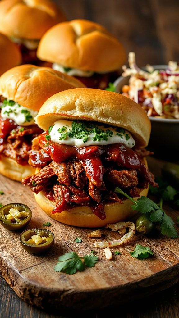 smoky pulled pork sliders