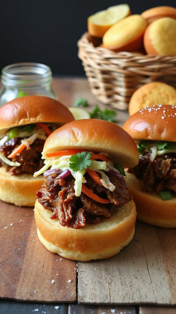 smoky pulled pork sliders