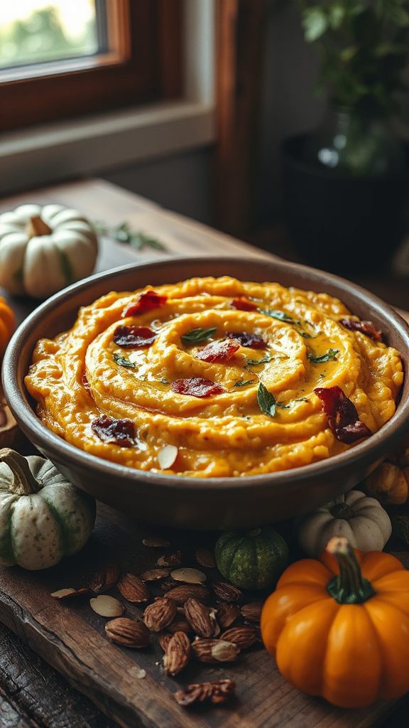 smoky pumpkin bacon risotto