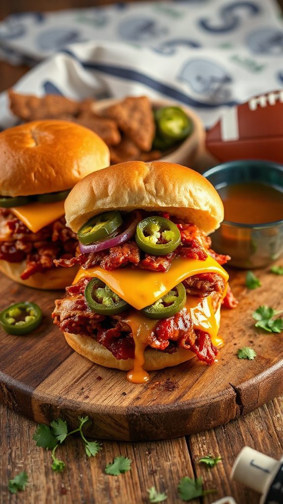 smoky spicy cheesy sliders