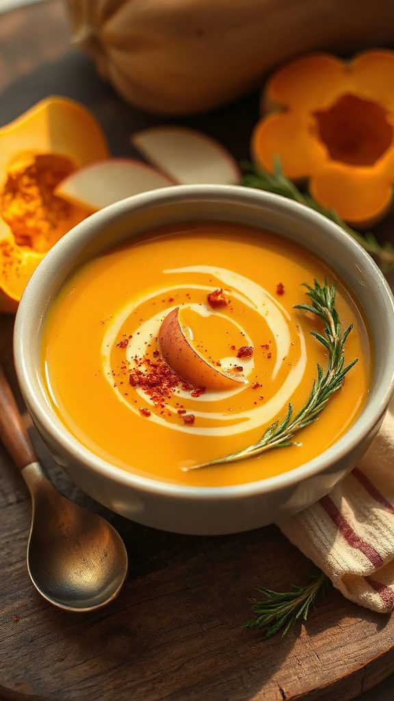 smoky sweet butternut soup