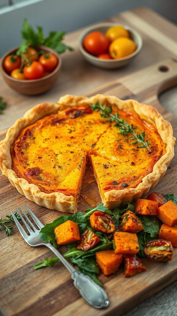 smoky sweet potato quiche
