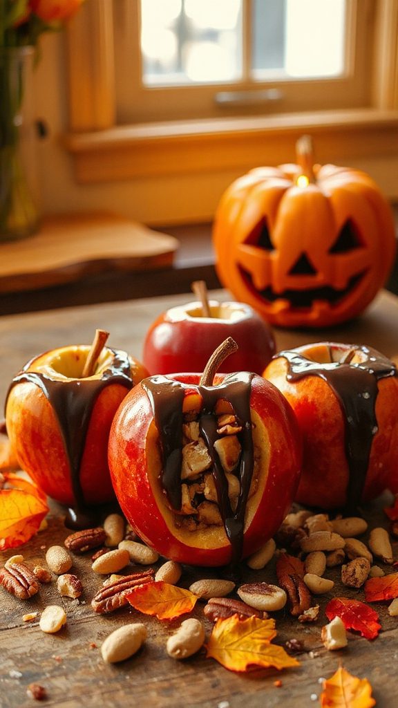 snickers stuffed apples recipe