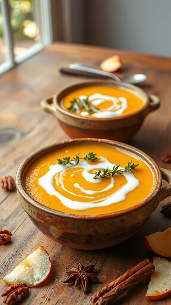 spiced apple butternut squash soup