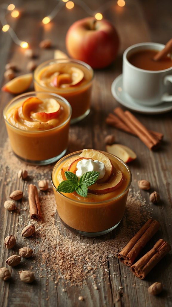 spiced apple cardamom pudding cups