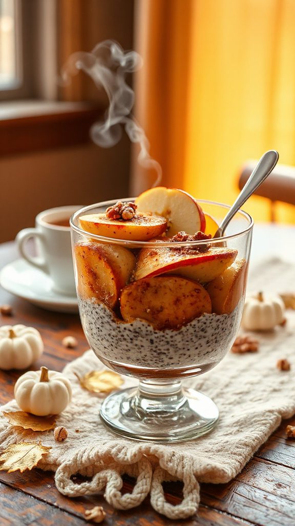 spiced apple chia pudding