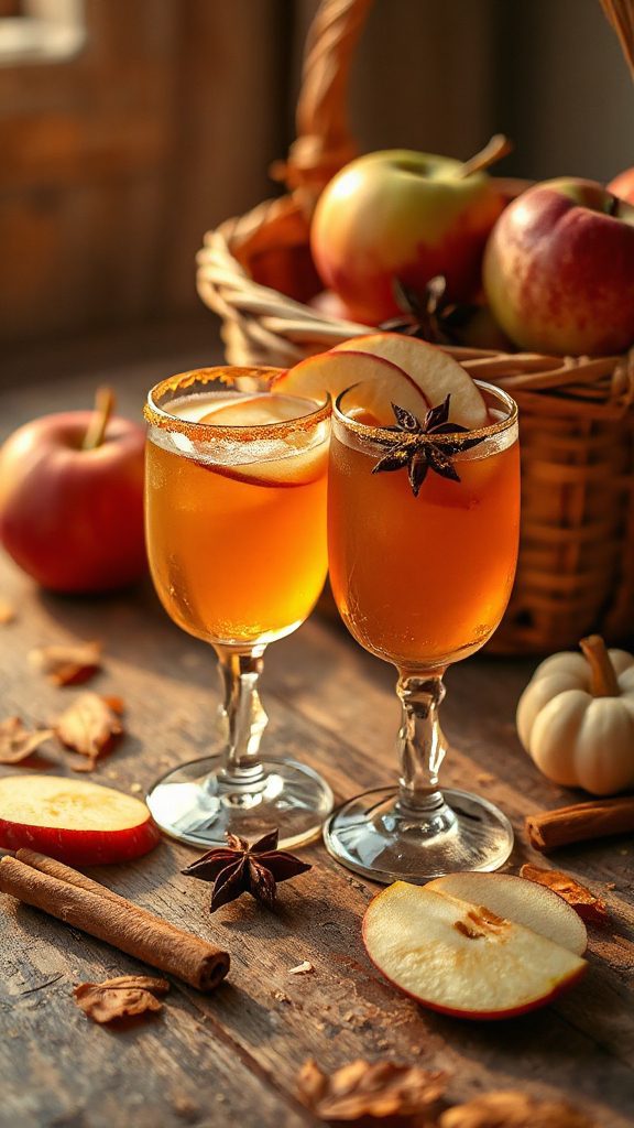 spiced apple cider cocktail