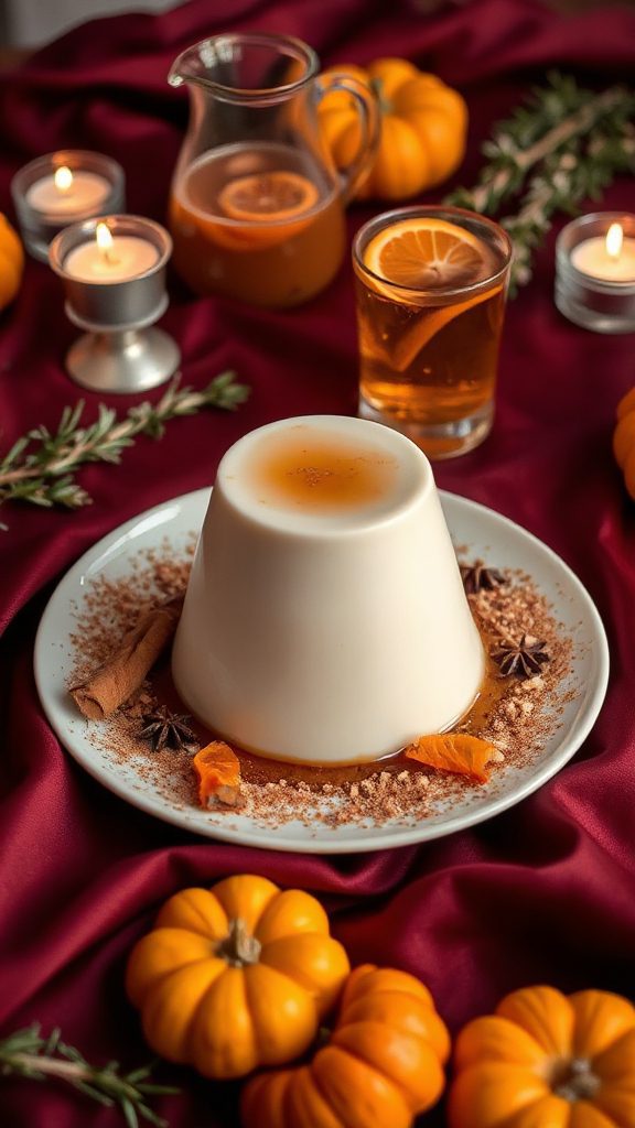 spiced apple cider panna cotta