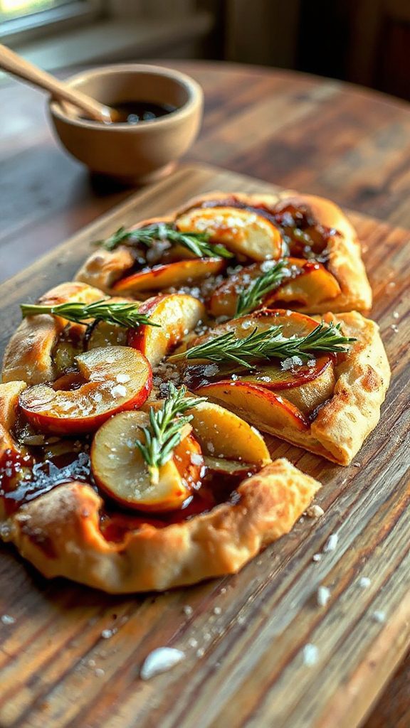spiced apple fennel flatbread