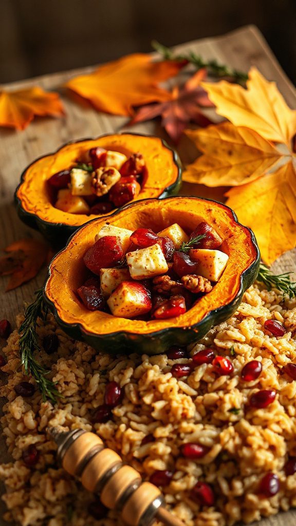 spiced apple goat cheese pilaf