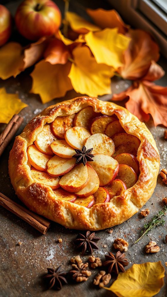 spiced apple pear tart