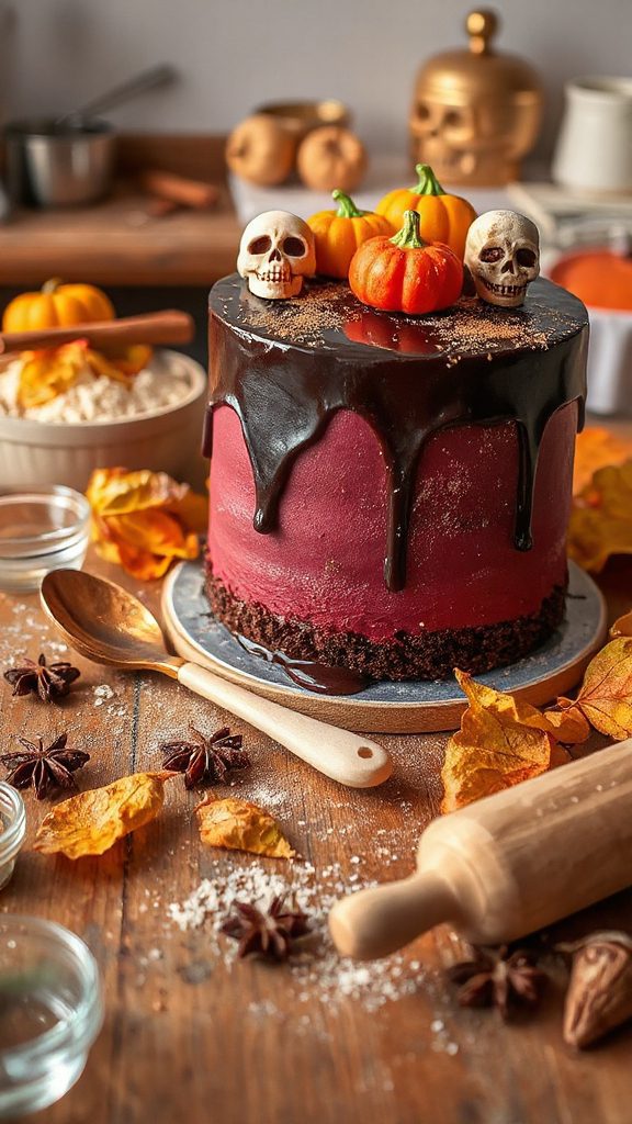 spiced beetroot halloween cake