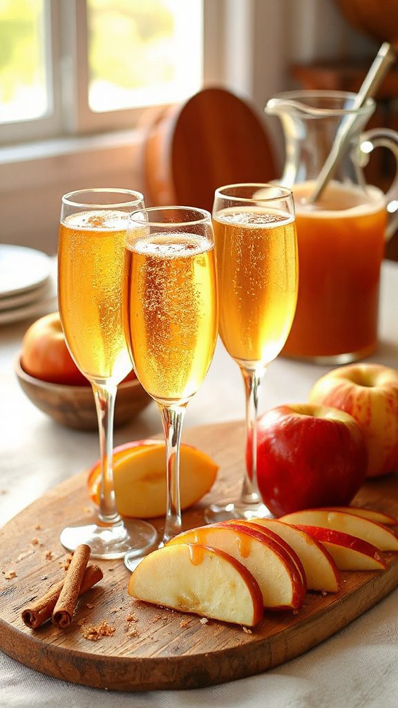 spiced caramel apple mimosa