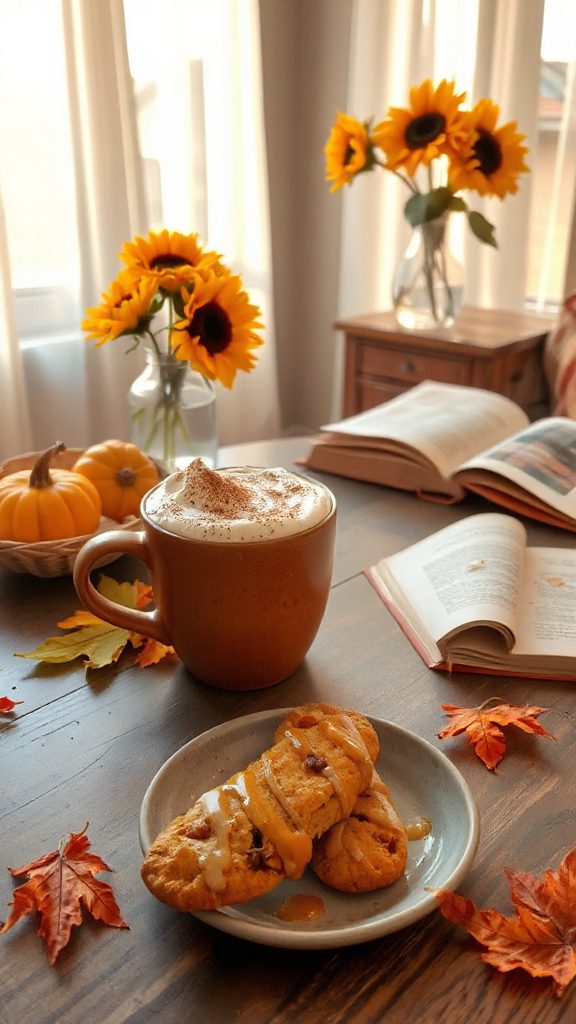 spiced caramel pumpkin latte