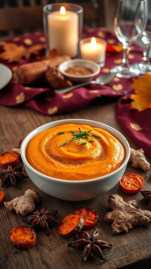 spiced carrot ginger puree