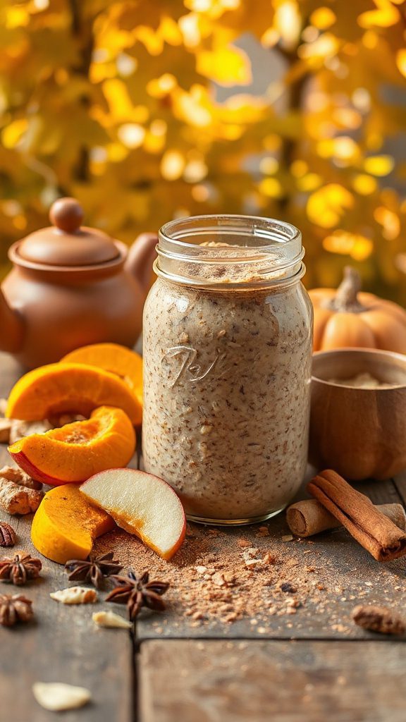 spiced pumpkin apple chai oats
