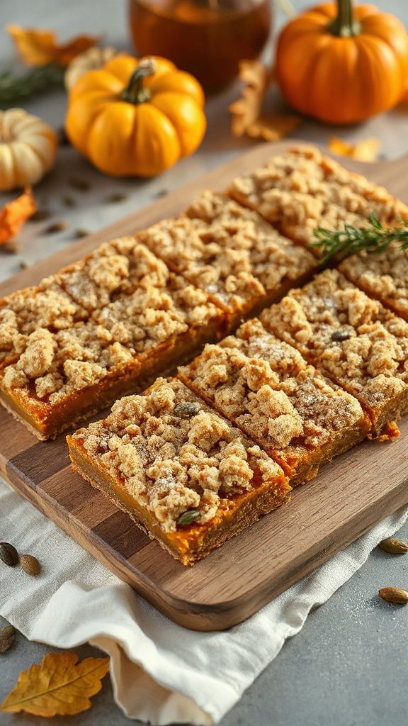 spiced pumpkin crumb dessert bars