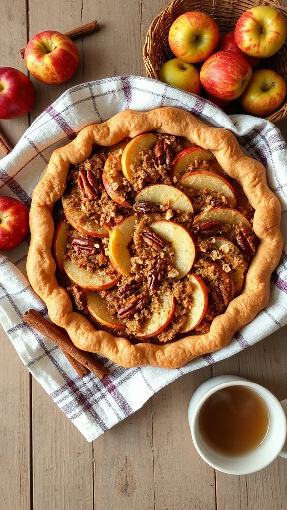 spiced rum apple crumble