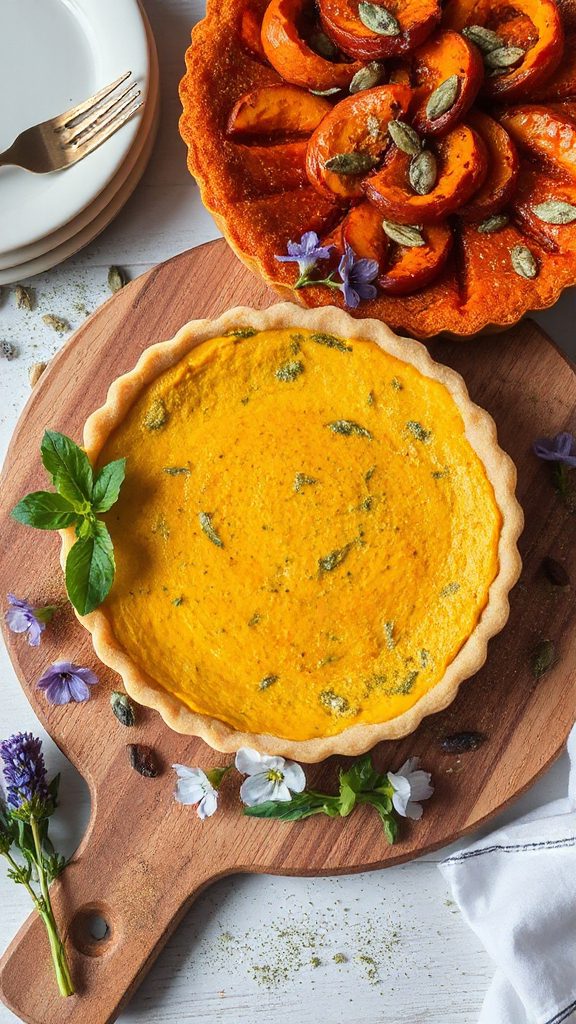 spiced sweet potato quiche