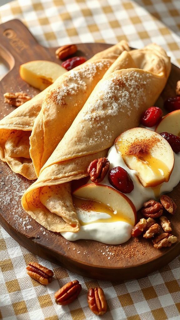 spiced yogurt honey crepe filling
