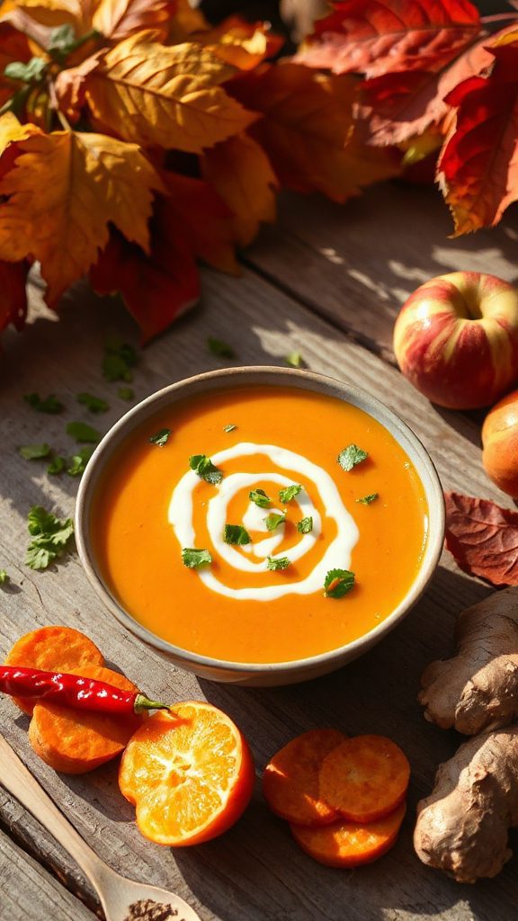 spicy apple carrot soup