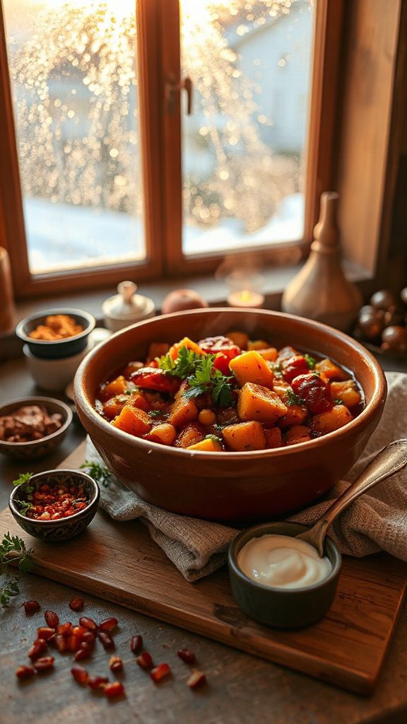 spicy apricot chickpea stew