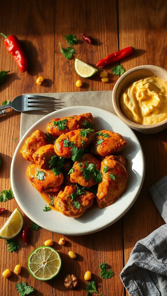 spicy butter chicken tacos