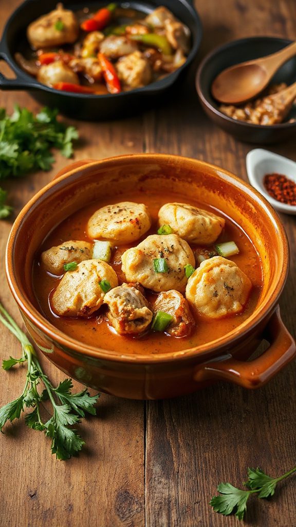 spicy cajun chicken dumplings